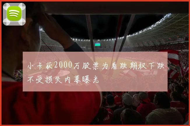 小卡获2000万股票为看跌期权下跌不受损失内幕曝光